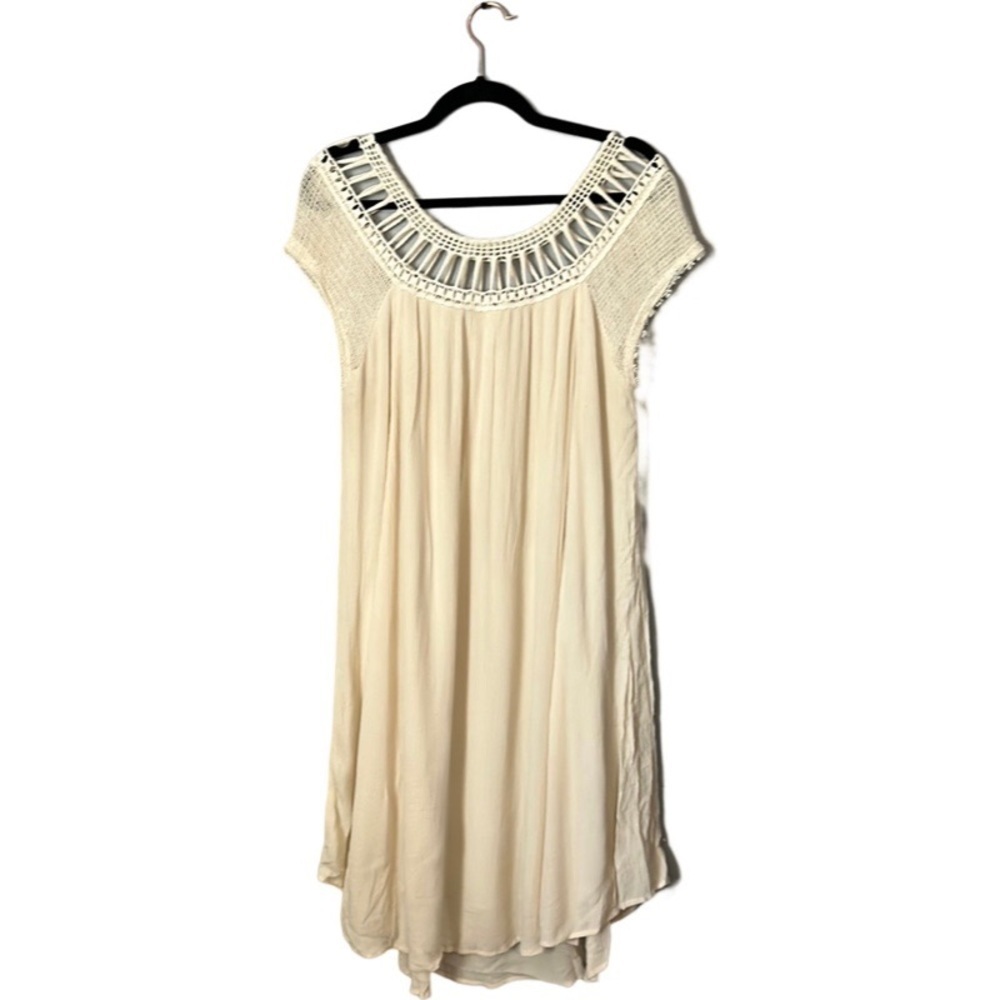 Free People Macrame Gauzy shift Dress size Medium - Picture 2 of 9